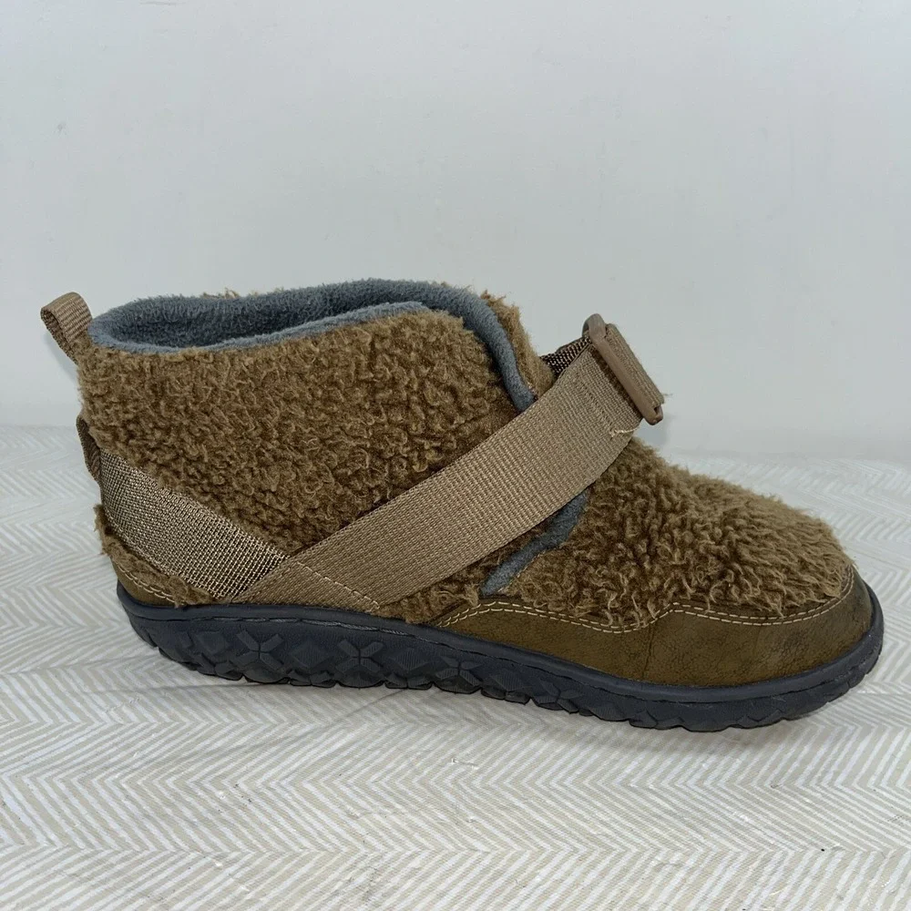 Chaco Ramble Puff Kids Booties Slippers Size 2 EU 33 Trekking Brown Sherpa‎ Warm